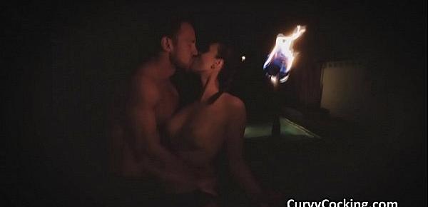  Jade handling fire and cock with passion